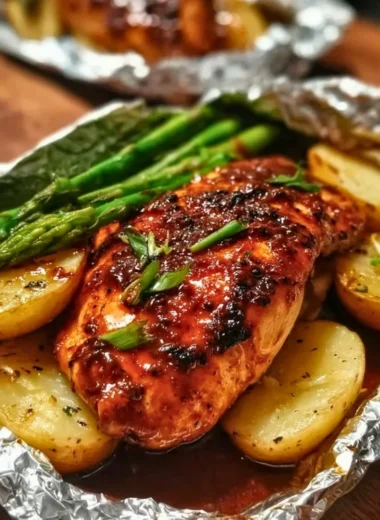 Easy Chicken Foil Packets Recipe with vegetables for a quick meal