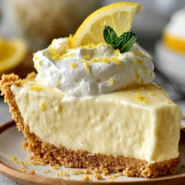 Delicious no-bake lemon icebox pie topped with whipped cream and lemon zest