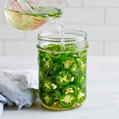 Jar of pickled jalapeños ready to spice up meals