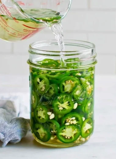 Jar of pickled jalapeños ready to spice up meals