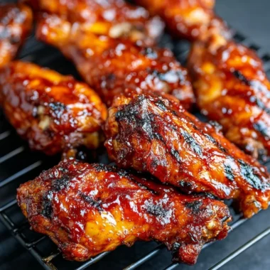 Delicious oven-baked BBQ chicken wings served on a plate