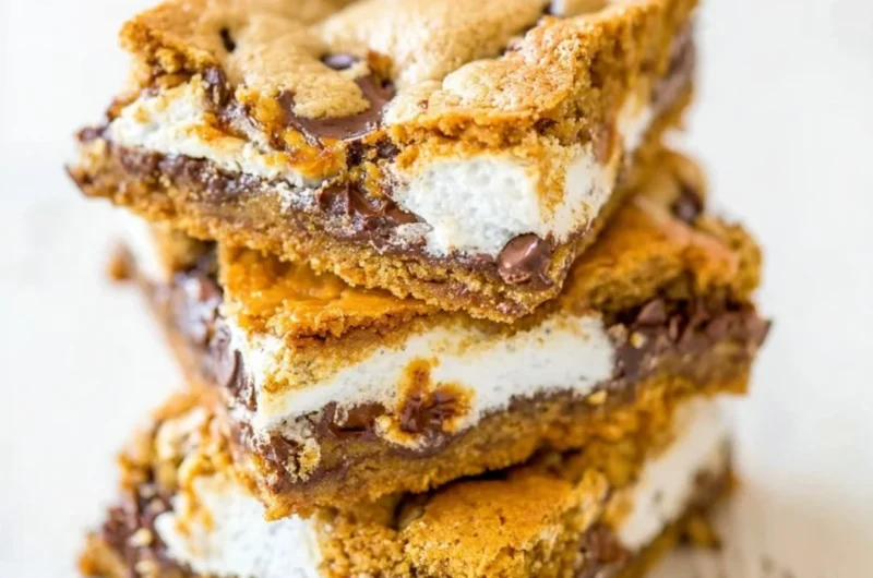 Delicious chocolate chip cookie bars displayed on a plate