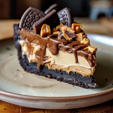 Delicious Chocolate Peanut Butter Pie with a creamy filling and chocolate crust