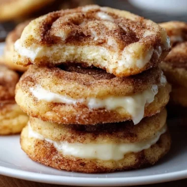Delicious cinnamon roll cheesecake cookies topped with icing and cinnamon