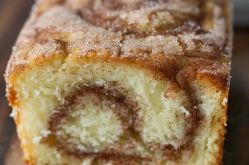 Cinnamon swirl donut bread with a sweet, swirled cinnamon filling