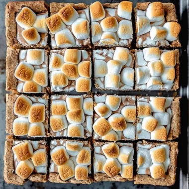 Delicious homemade S'more Bars with chocolate and marshmallows