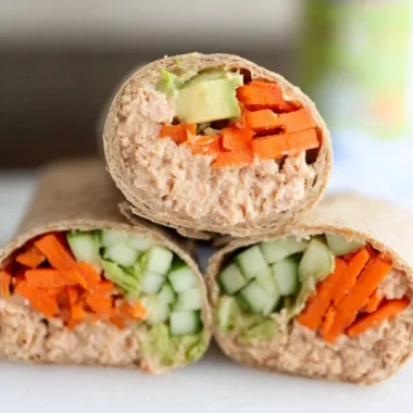 Spicy tuna wraps with fresh ingredients and zesty sauce
