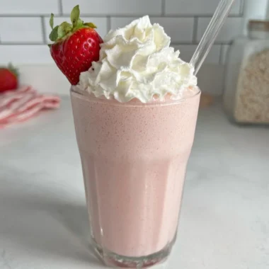 Delicious strawberry protein shake for post-workout nutrition