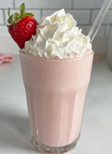 Delicious strawberry protein shake for post-workout nutrition