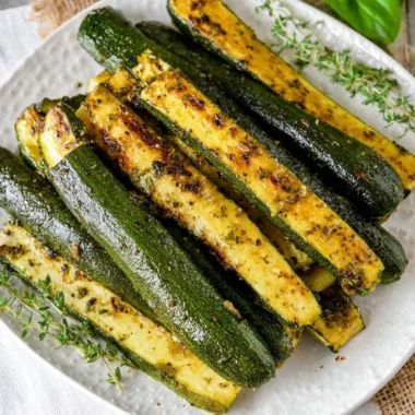 Delicious baked zucchini served as a healthy side dish