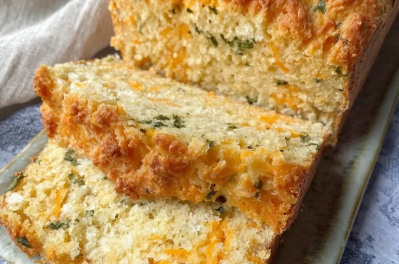 Freshly baked Cheddar Bay Biscuit Bread with cheese and herbs
