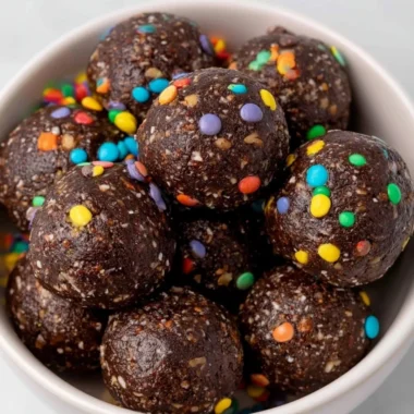 Healthy and gluten-free Cosmic Brownie Bites dessert