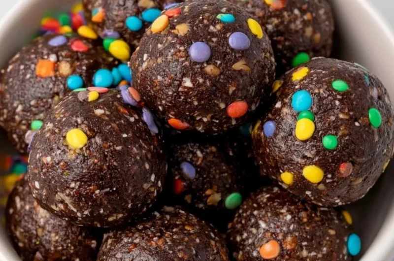 Healthy and gluten-free Cosmic Brownie Bites dessert
