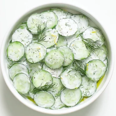 Cucumber Yogurt Salad with fresh cucumbers and creamy yogurt dressing