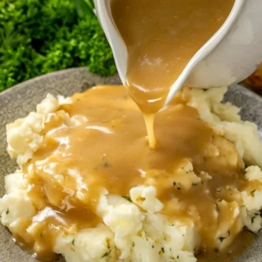 Bowl of easy homemade gravy ready to enhance your meal