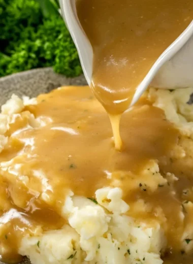 Bowl of easy homemade gravy ready to enhance your meal