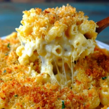 Creamy homemade baked mac and cheese baked to perfection in a golden crust