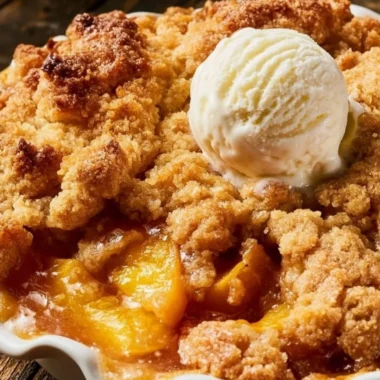 Joanna Gaines delicious peach cobbler recipe with fresh peaches.