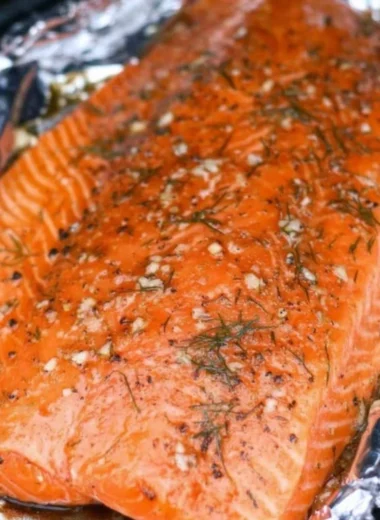 Homemade smoked salmon preparation and cooking process