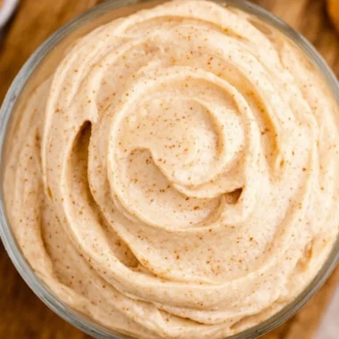 Delicious cinnamon butter from Texas Roadhouse served on a warm roll