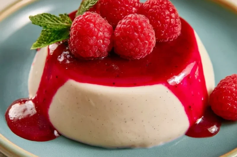 Delicious Vegan Vanilla Panna Cotta served in elegant bowls