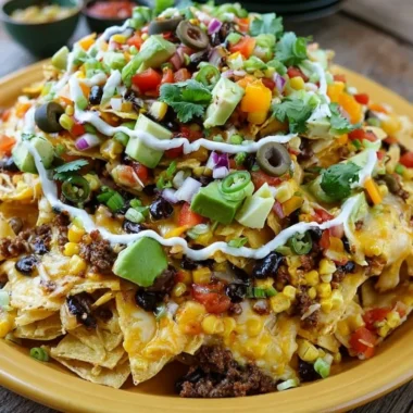 Cozy loaded nachos topped with cheese, jalapeños, and salsa.